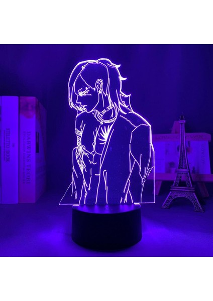 Tokya Ghaul Anime 3D Gece Lambası Boy Için 16 Renk Kız Odası Dekor Illusion LED Lamba USB Manga Tokya Ghaul Şekil Uygun Çocuk Hayranları Yılbaşı Hediyeleri (Tokya Ghaul 8) (Yurt Dışından)