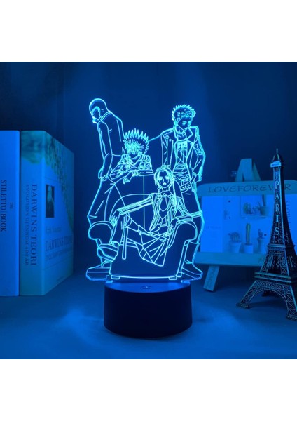 Anime Nana Figürü 3D Çocuk Hayranları Için Gece Lambası, Uzaktan Kumanda ile Değişen 16 Renk, Çocuk Odası Dekoru, Şekil Manga Illusion LED Oyuncak Lamba Kız Erkek Noel Hediyeleri (Yurt Dışından)