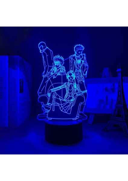 Anime Nana Figürü 3D Çocuk Hayranları Için Gece Lambası, Uzaktan Kumanda ile Değişen 16 Renk, Çocuk Odası Dekoru, Şekil Manga Illusion LED Oyuncak Lamba Kız Erkek Noel Hediyeleri (Yurt Dışından) fırsatları