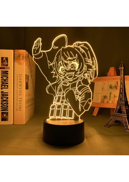 The Saga Of Tanya Anime 3D Gece Lambası Boy Için 16 Renk Kız Odası Dekoru Illusion LED Lamba USB Manga Evil Tanya Degurecaff Şekil Uygun Çocuk Hayranları Yılbaşı Hediyeleri (Yurt Dışından)