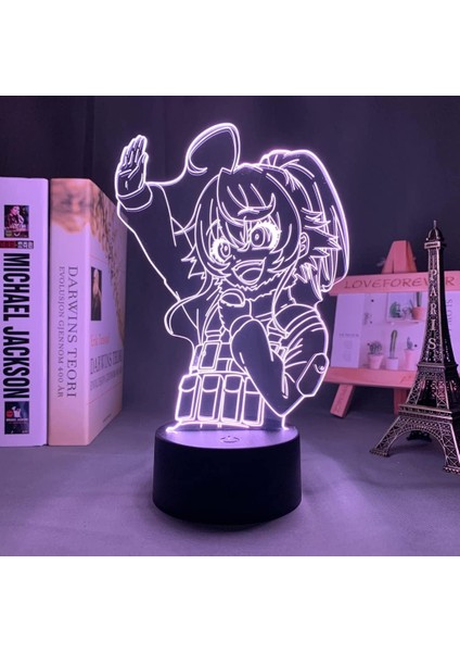The Saga Of Tanya Anime 3D Gece Lambası Boy Için 16 Renk Kız Odası Dekoru Illusion LED Lamba USB Manga Evil Tanya Degurecaff Şekil Uygun Çocuk Hayranları Yılbaşı Hediyeleri (Yurt Dışından)