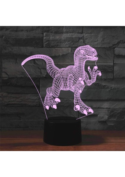 Çocuklar Için Gece Lambası 3D Dinozor LED Lamba Uzaktan Kumanda ile 16 Renk Değiştirme Noel Doğum Günü Hediyesi Çocuk Için (Yurt Dışından)
