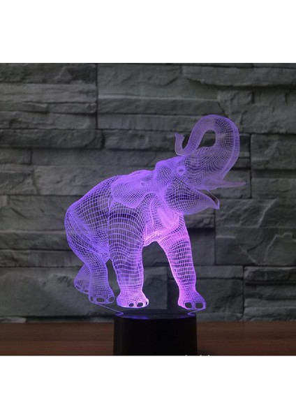 Çocuklar Için Gece Lambası 3D Hayvan Fil Uzaktan Kumandalı LED Lamba 16 Renk Değiştirme Noel Doğum Günü Hediyesi Çocuk Için (Yurt Dışından)