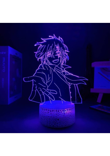 Çocuk Gece Lambası, 3D Gece Lambası, Renk Değişimli, Oda Dekorasyonu Gece Anime LED Işık Oda Dekorasyon Şeması Gece Lambası Çocuklar 3D Işık Yatak Odası (Yurt Dışından)