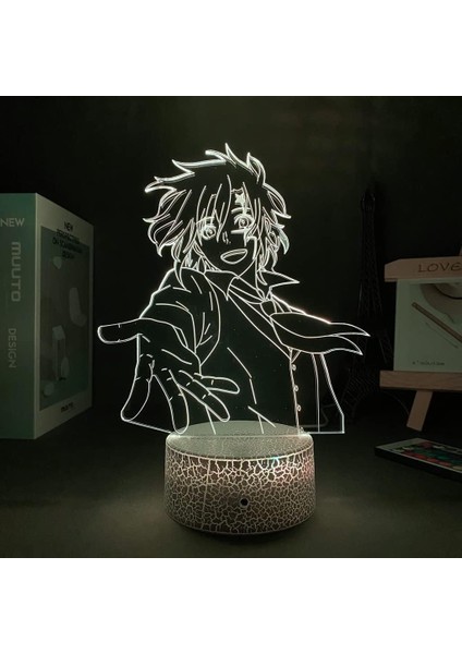 Çocuk Gece Lambası, 3D Gece Lambası, Renk Değişimli, Oda Dekorasyonu Gece Anime LED Işık Oda Dekorasyon Şeması Gece Lambası Çocuklar 3D Işık Yatak Odası (Yurt Dışından)