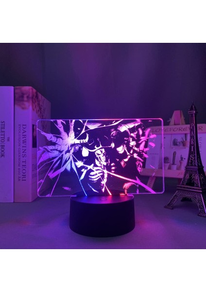 Derebeyi Anime 3D Gece Lambası Boy Için 16 Renkler Kız Odası Dekor Illusion LED Lamba USB Manga Ainz Ooal Şekil Uygun Çocuklar Fanlar Noel Hediyeleri (Yurt Dışından) fiyatları