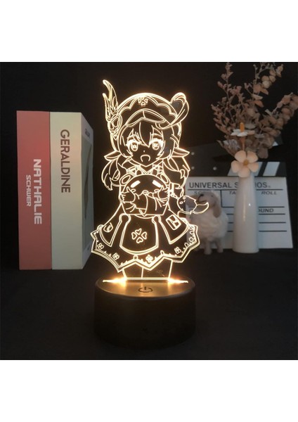 Genshin Etki Oyunu 3D Gece Lambası Yatak Odası Dekoru Için Işık Doğum Günü Renkli Hediye LED Lamba Manga Çocuk Güzel Mevcut (Yurt Dışından)