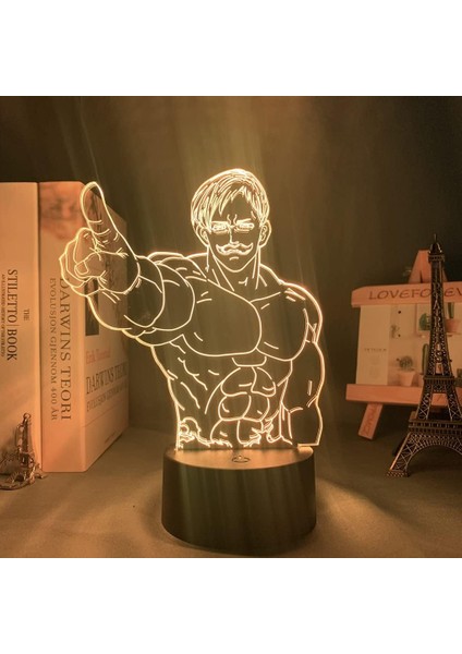 Yedi Ölümcül Günah Escanor LED Gece Lambası Için Yatak Odası Dekoru Hediye Nightlight Anime 3D Lamba Yedi Ölümcül Günah Escanor (Yurt Dışından) fiyatları
