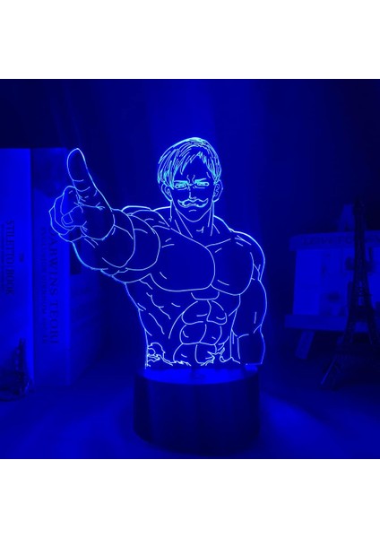 Yedi Ölümcül Günah Escanor LED Gece Lambası Için Yatak Odası Dekoru Hediye Nightlight Anime 3D Lamba Yedi Ölümcül Günah Escanor (Yurt Dışından) modelleri