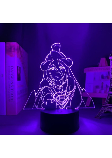 Derebeyi Anime 3D Gece Lambası Boy Için 16 Renkler Kız Odası Dekor Illusion LED Lamba USB Manga Ainz Ooal Şekil Uygun Çocuklar Fanlar Noel Hediyeleri (Yurt Dışından)