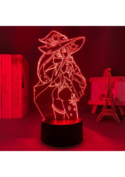 Oyun Genshin Etki Figürü Çocuklar Hayranları Için 3D Gece Lambası, Uzaktan Kumanda ile Değişen 16 Renk, Çocuk Odası Dekoru, Manga Illusion LED Oyuncak Lamba Kız Erkek Noel Hediyeleri (Yurt Dışından) fırsatları