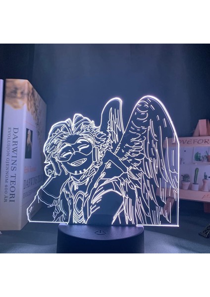 My Hero Academia Anime 3D Erkek Için Gece Lambası 16 Renk Kız Odası Dekor Illusion LED Lamba USB Manga Shoto Todoroki Şekil Uygun Çocuklar Hayranlar Yılbaşı Hediyeleri (Yurt Dışından)