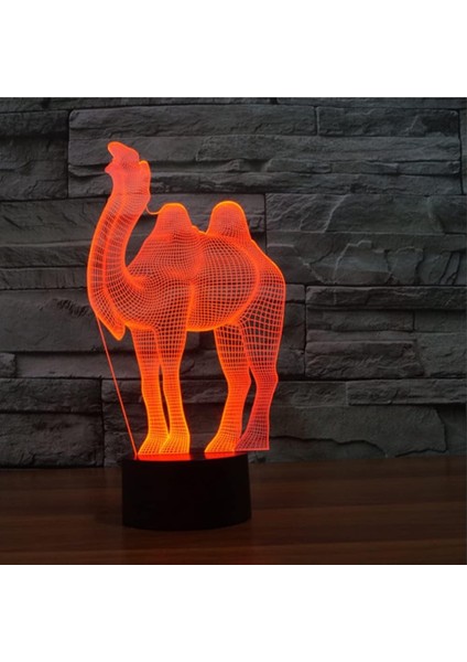 Çocuklar Için Gece Lambası 3D Deve LED Lamba Uzaktan Kumanda ile 16 Renk Değiştirme Noel Doğum Günü Hediyesi Çocuk Için (Yurt Dışından)