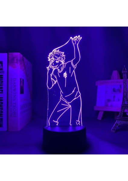 Haikynn Anime 3D Gece Lambası Boy Için 16 Renkler Kız Odası Dekor Illusion LED Lamba USB Manga Tobio Şekil Uygun Çocuklar Fanlar Noel Hediyeleri (Yurt Dışından) fırsatları