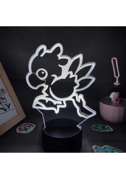 Final Fantasy Oyunu Erkek Için 3D Gece Lambası 16 Renk Kız Odası Dekoru Illusion LED Lamba USB Oyunu Final Fantasy Figürü Uygun Çocuk Hayranları Yılbaşı Hediyeleri (Siyah Lamba) (Yurt Dışından)