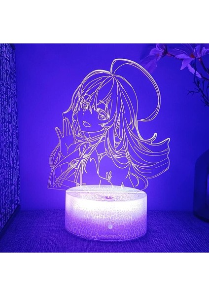 Konosuba Anime 3D Gece Lambası Boy Için 16 Renkler Kız Odası Dekor Illusion LED Lamba USB Manga Megumin Şekil Uygun Çocuklar Fanlar Noel Hediyeleri (Yurt Dışından)