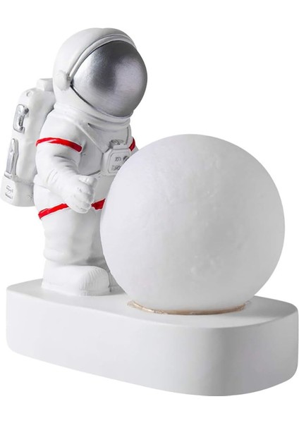 3D Ay Masa Işıkları Astronot Ay Lambası Uzay Adamı Gece Lambası Pille Çalışan Uzay Heykelcik Masaüstü Lambası Dış Mekan Partisi Hediyeleri Yatak Odası Dekoru Şekeri LED Ay Gece Lambası (Yurt Dışından)