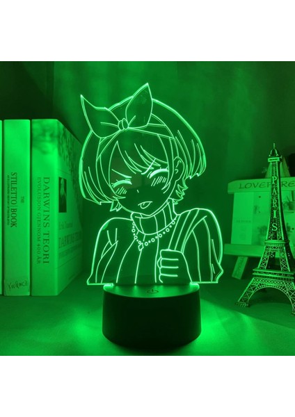 3D Lamba Anime Bir Kız Arkadaşı Kiralama Sarashina Ruka Gece Lambası Çocuklar Için Yatak Odası Dekoru Doğum Günü Hediyesi Manga Kanojo Okarishimasu Lambası (Yurt Dışından)