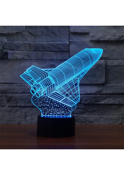 Çocuklar Için Gece Lambası 3D Mekik LED Lamba Uzaktan Kumanda ile 16 Renk Değiştirme Noel Doğum Günü Hediyesi Çocuk Için (Yurt Dışından)