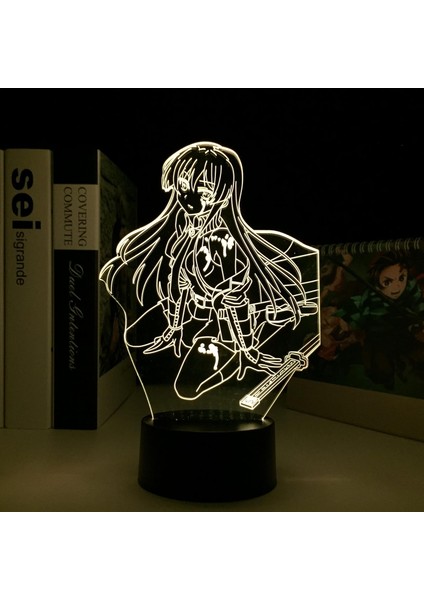 Akame Ga Kill Anime 3D Gece Lambası Boy Için 16 Renk Kız Odası Dekor Illusion LED Lamba USB Manga Esdeath Şekil Uygun Çocuklar Fanlar Noel Hediyeleri (Yurt Dışından)