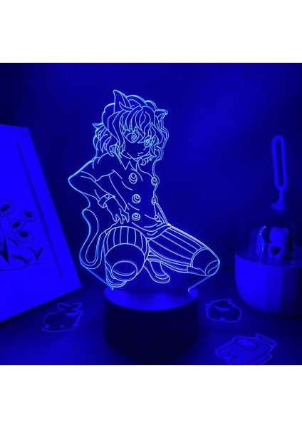 Anime Neferpitou Şekil LED Lamba 3D Gece Lambası Anime Severler Hediye Işık LED Gece Lambaları Çocuklar Için Yatak Odası Dekorasyonu Çocuk Doğum Günü Hediyesi Noel Hediyesi (Yurt Dışından)