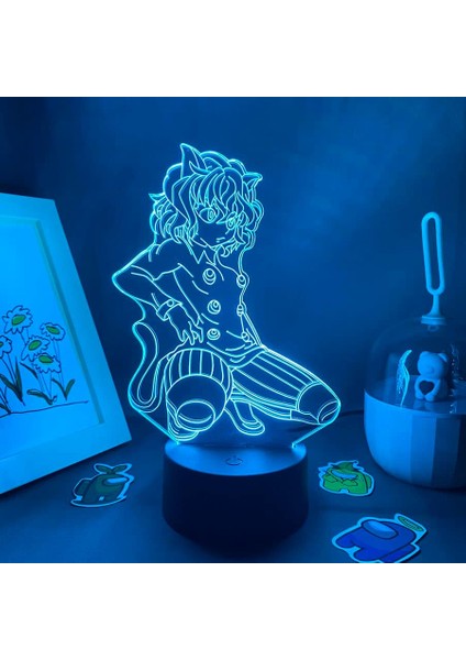 Anime Neferpitou Şekil LED Lamba 3D Gece Lambası Anime Severler Hediye Işık LED Gece Lambaları Çocuklar Için Yatak Odası Dekorasyonu Çocuk Doğum Günü Hediyesi Noel Hediyesi (Yurt Dışından)