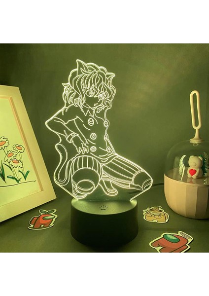 Anime Neferpitou Şekil LED Lamba 3D Gece Lambası Anime Severler Hediye Işık LED Gece Lambaları Çocuklar Için Yatak Odası Dekorasyonu Çocuk Doğum Günü Hediyesi Noel Hediyesi (Yurt Dışından)