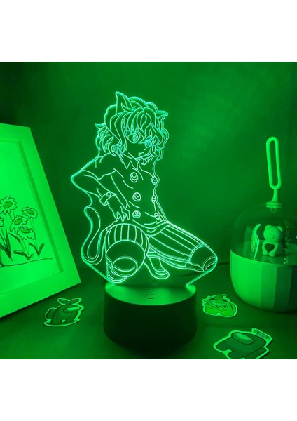 Anime Neferpitou Şekil LED Lamba 3D Gece Lambası Anime Severler Hediye Işık LED Gece Lambaları Çocuklar Için Yatak Odası Dekorasyonu Çocuk Doğum Günü Hediyesi Noel Hediyesi (Yurt Dışından)