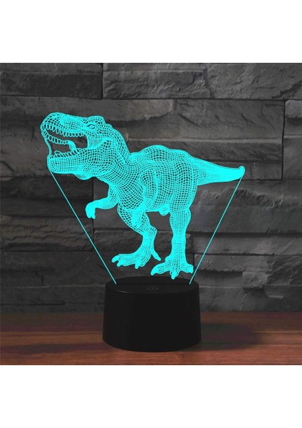 Çocuklar Için Gece Lambası 3D Dinozor LED Lamba Uzaktan Kumanda ile 16 Renk Değiştirme Noel Doğum Günü Hediyesi Çocuk Için (Yurt Dışından)