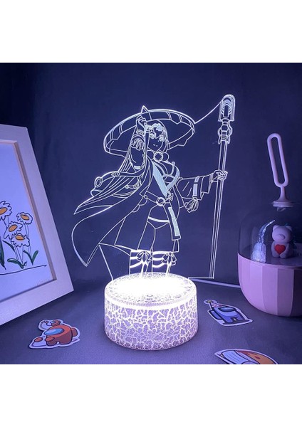 Anime Fate Fanlar Için 3D Nightlight Kaldı 16 Renk Dekor Illusion Uzaktan Kumandalı LED Lamba, Manga Fate Stay Şekil Noel Hediyesi Oyuncaklar Çocuklar/erkekler (Lav Lambası) (Yurt Dışından)