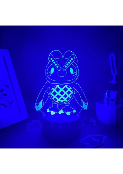 Hayvan Geçişi Oyunu Erkek Için 3D Gece Lambası 16 Renk Kız Odası Dekoru Illusion LED Lamba USB Manga Hayvan Geçişi Figürü Uygun Çocuk Hayranları Yılbaşı Hediyeleri (Animal Crossing7) (Yurt Dışından)