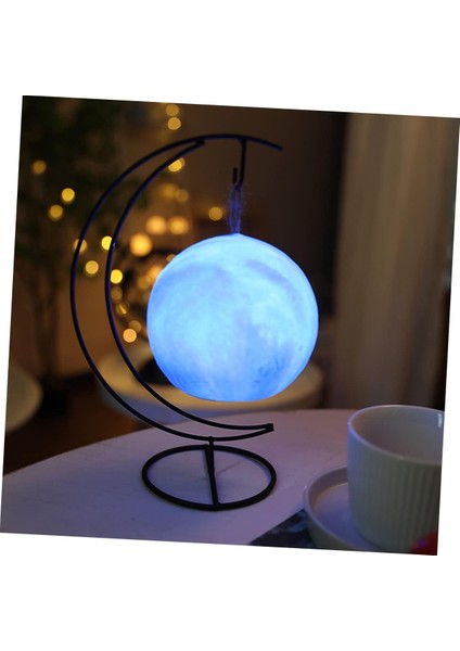 Çocuklar Için Gece Işığı Ay Lambası Çocuklar Için Gece Işıkları Lampara De Çocuk Odası Için Gece Işıkları Başucu Gece Lambası 3D Ay Işığı Topu Küçük Gece Lambası Ay Lambası Dekoru (Yurt Dışından)