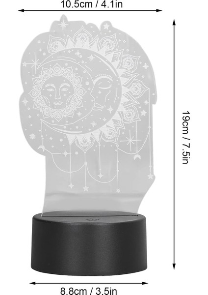 3D Işık, Çocuklar Için USB Powered Akrilik Gece Lambası Dokunmatik Anahtarı Ofis Için Yatak Odası Için (Yurt Dışından)
