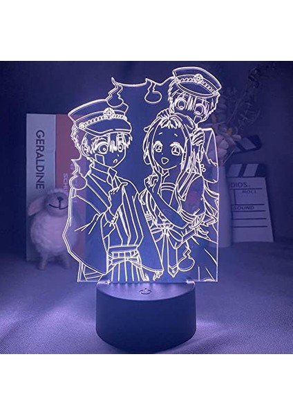 Boy Için Tuvalet Bağlı Anime 3D Gece Lambası 16 Renkler Kız Odası Dekor Illusion LED Lamba USB Manga Hanako Kun Şekil Uygun Çocuklar Hayranlar Noel Hediyeleri (Yurt Dışından) fırsatları