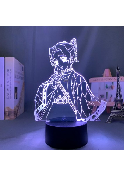 LED Işık Anime Demon Slayer Shinobu Kocho Çocuk Için Yatak Odası Dekoru Aydınlatma Doğum Günü Hediyesi Manga 3D Gece Lambası Kimetsu Hiçbir Yaiba (Yurt Dışından) fiyatları