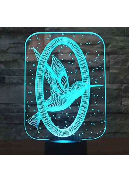 Çocuklar Için Gece Lambası 3D Hummingbird LED Lamba Uzaktan Kumanda ile 16 Renk Değiştirme Noel Doğum Günü Hediyesi Çocuk Için (Yurt Dışından)