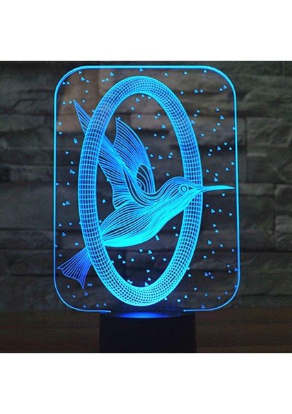 Çocuklar Için Gece Lambası 3D Hummingbird LED Lamba Uzaktan Kumanda ile 16 Renk Değiştirme Noel Doğum Günü Hediyesi Çocuk Için (Yurt Dışından)