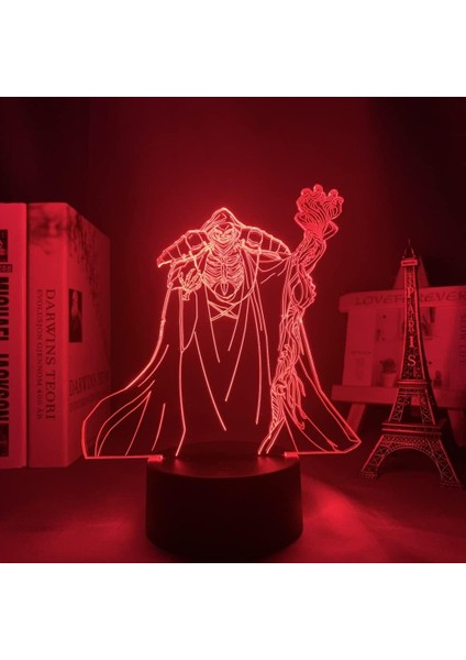 Derebeyi Ainz Ooal Kıyafeti Anime LED Işık Yatak Odası Dekoru Için Gece Lambası Çocuklar Için Doğum Günü Hediyesi Manga Gece Lambası Odası Masa Lambası 3D (Yurt Dışından)