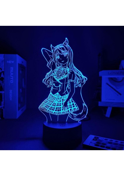 Nekopara Anime 3D Gece Lambası Boy Için 16 Renkler Kız Odası Dekor Illusion LED Lamba USB Manga Nekopara Şekil Uygun Çocuklar Fanlar Noel Hediyeleri (Yurt Dışından) fiyatları