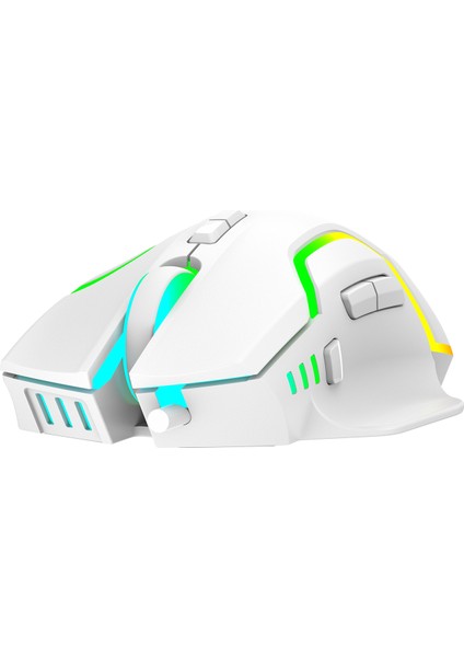 Miracle M2 USB Beyaz 8 Tuşlu Rgb 7200DPI Gaming Oyuncu Mouse