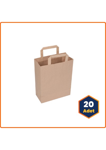 İçten Saplı Baskısız Imk Kraft 70 gr 22X10X28 cm - 20 Adet