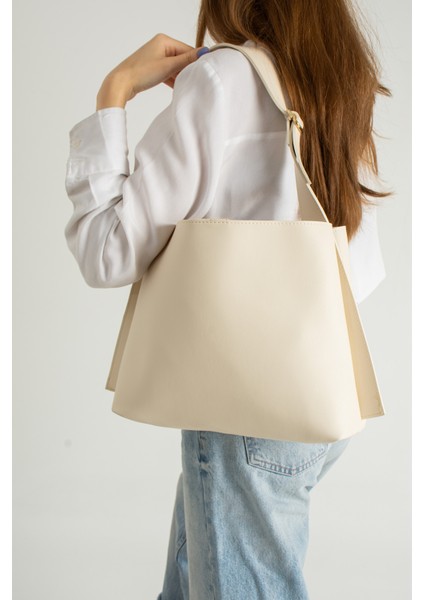 Kadın Yavrulu Yumuşak Deri El ve Omuz Shopper Çanta Uzunluk Ayarlı Sap indirimleri