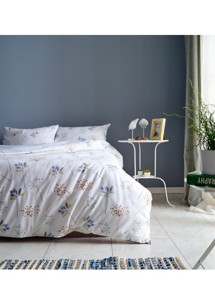 Flourish Easy Cotton Çift Kişilik Nevresim Takımı - Krem