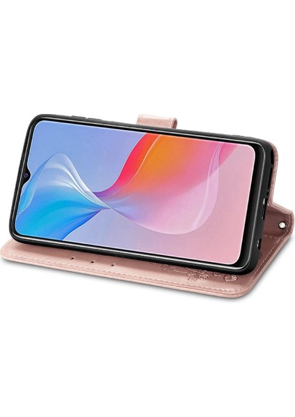 Vivo Y21S Dört Yapraklı Yonca Kısa Kayış Flip Kapak Için Zarif Telefon Kılıfı (Yurt Dışından) fırsatları