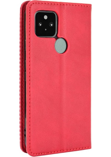 Google Piksel 5 Pu Deri Cüzdan Manyetik Kapatma Için Telefon Kılıfı (Yurt Dışından) modelleri