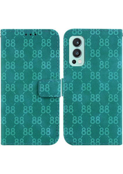 Oneplus Nord 2 5g Için Kart Tutucu Cüzdan Kapak Çift 8 Pu Telefon Kılıfı (Yurt Dışından)