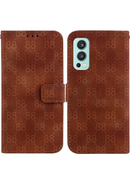 Oneplus Nord 2 5g Için Kart Tutucu Cüzdan Kapak Çift 8 Pu Telefon Kılıfı (Yurt Dışından)