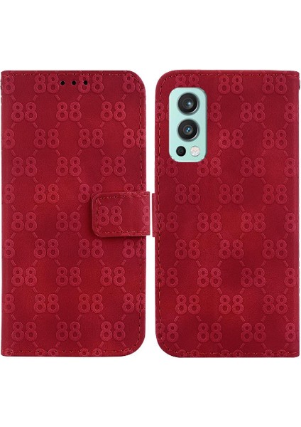 Oneplus Nord 2 5g Için Kart Tutucu Cüzdan Kapak Çift 8 Pu Telefon Kılıfı (Yurt Dışından)