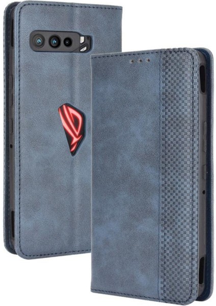 Asus Rog Telefon 3 Manyetik Kapatma Pu Deri Cüzdan Için Telefon Kılıfı (Yurt Dışından)