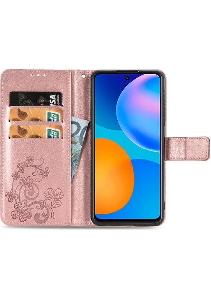 Huawei P Akıllı 2021 Flip Kapak Için Kısa Kayış Dört Yapraklı Yonca Durumda Telefon Kılıfı (Yurt Dışından) indirimleri